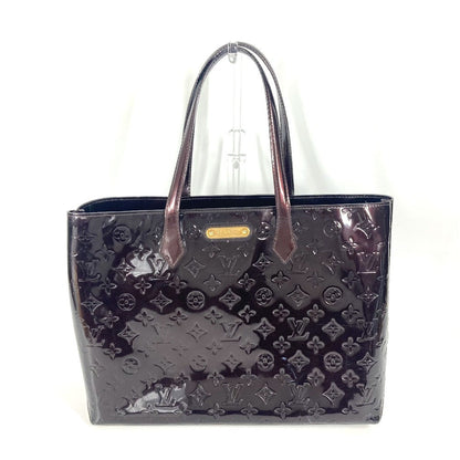 LOUIS VUITTON Shoulder Bag M91645 Monogram Vernis purple Monogram Vernis Wilscher MM Women Used Authentic