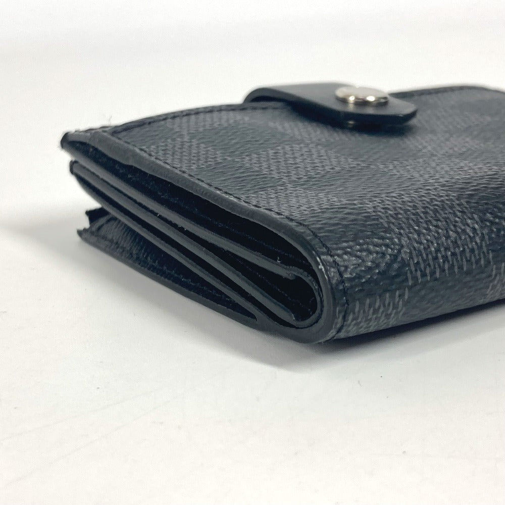 LOUIS VUITTON Folded wallet N60451 Damier Grafitto Canvas black Damier Grafitte Multi Porte Cartes Women Used Authentic