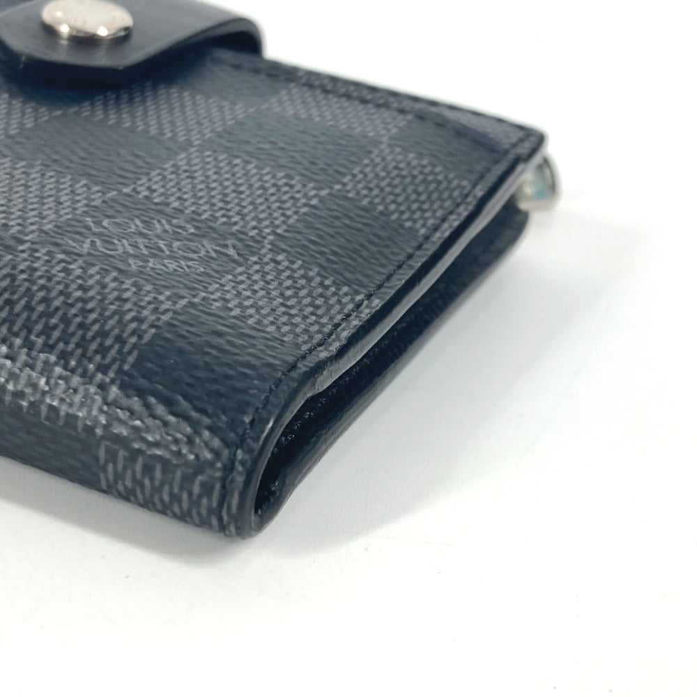 LOUIS VUITTON Folded wallet N60451 Damier Grafitto Canvas black Damier Grafitte Multi Porte Cartes Women Used Authentic