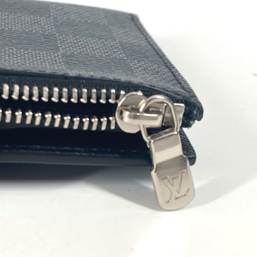LOUIS VUITTON Folded wallet N60451 Damier Grafitto Canvas black Damier Grafitte Multi Porte Cartes Women Used Authentic