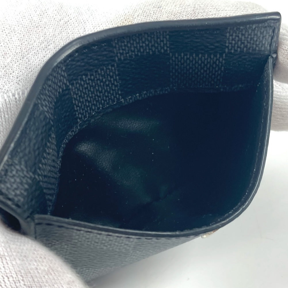 LOUIS VUITTON Folded wallet N60451 Damier Grafitto Canvas black Damier Grafitte Multi Porte Cartes Women Used Authentic