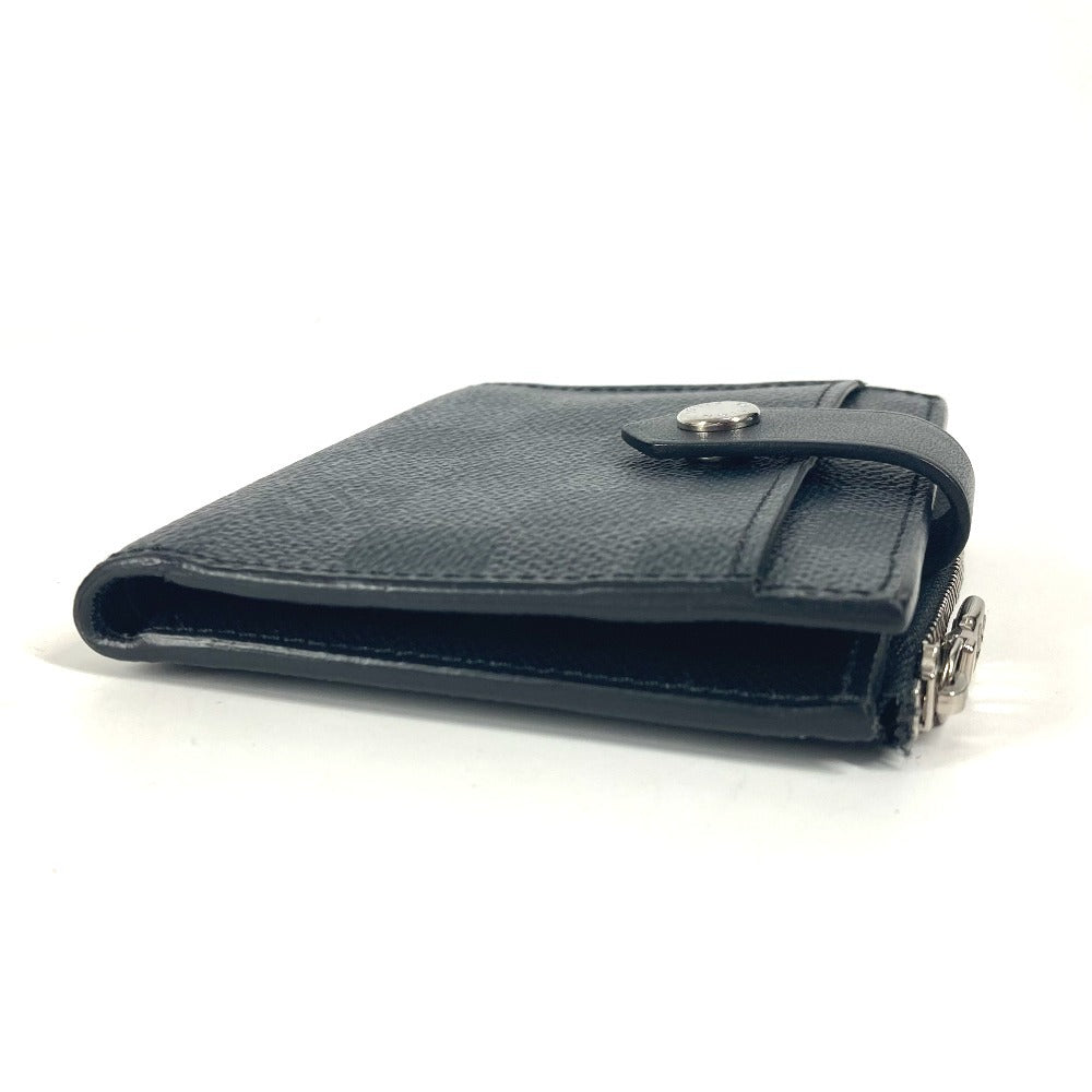 LOUIS VUITTON Folded wallet N60451 Damier Grafitto Canvas black Damier Grafitte Multi Porte Cartes Women Used Authentic