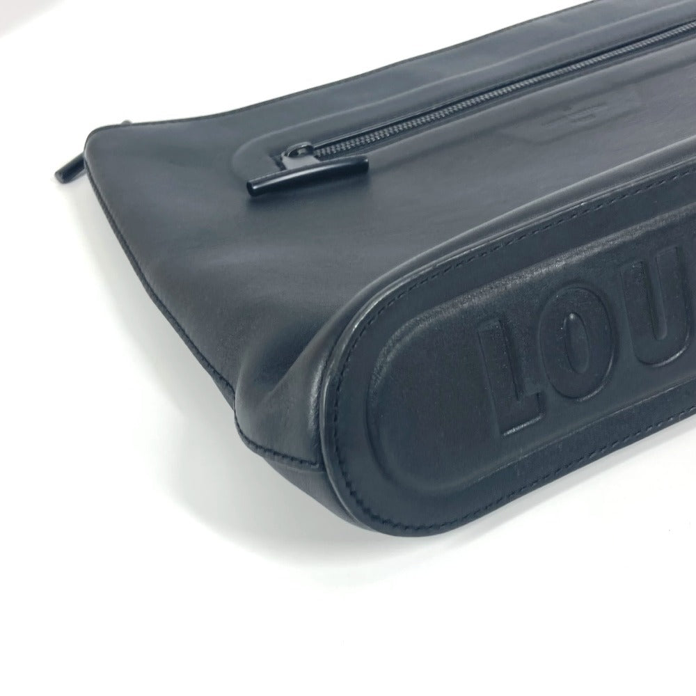 LOUIS VUITTON Clutch bag M63268 leather black Dark annity pochette cosmos