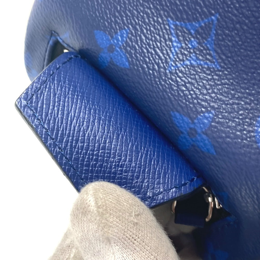 LOUIS VUITTON business bag M30849 Monogram canvas, Taiga leather blue Taigalama Dop kit