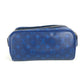 LOUIS VUITTON business bag M30849 Monogram canvas, Taiga leather blue Taigalama Dop kit