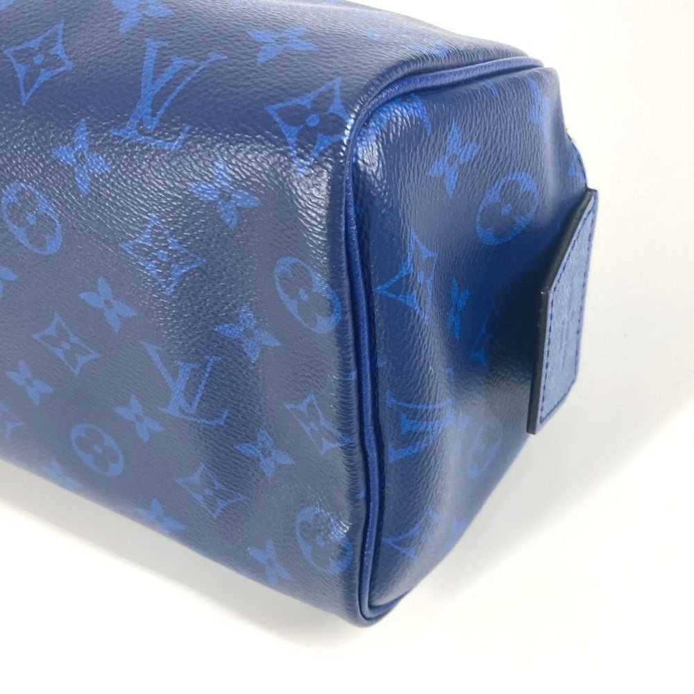 LOUIS VUITTON business bag M30849 Monogram canvas, Taiga leather blue Taigalama Dop kit