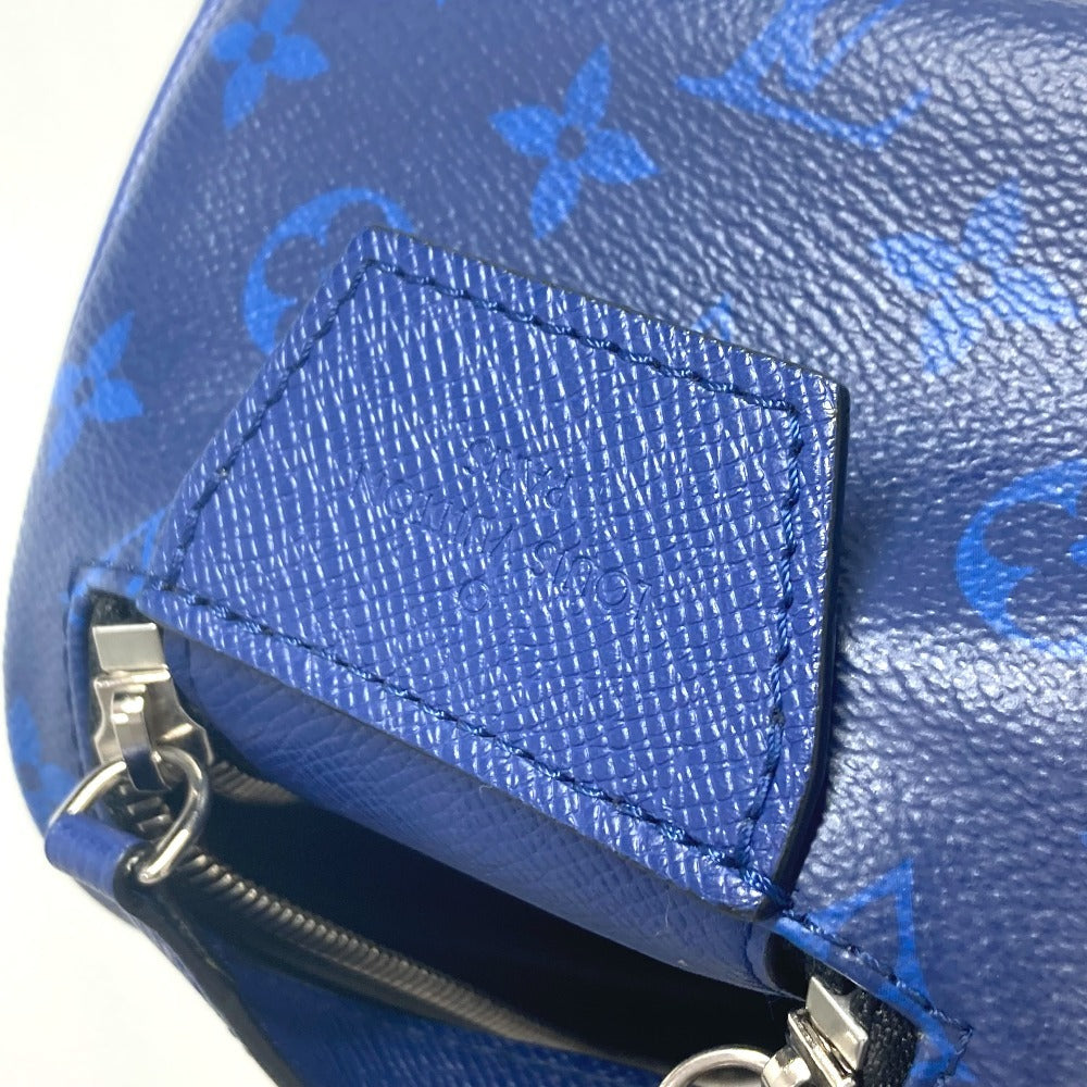 LOUIS VUITTON business bag M30849 Monogram canvas, Taiga leather blue Taigalama Dop kit