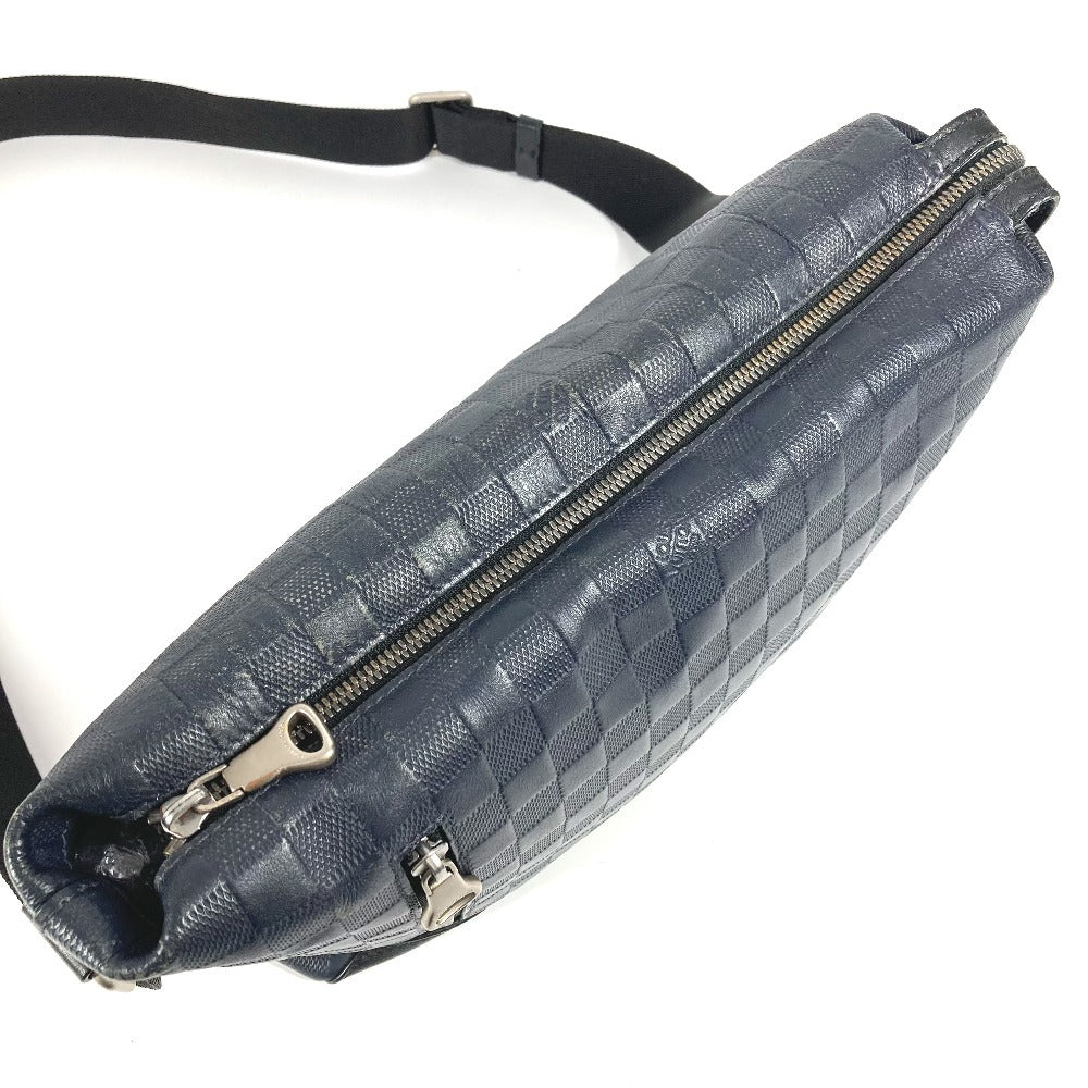 LOUIS VUITTON Shoulder Bag N42416 Damier Anfini Leather Navy Damier Anfini Discovery Messenger PM