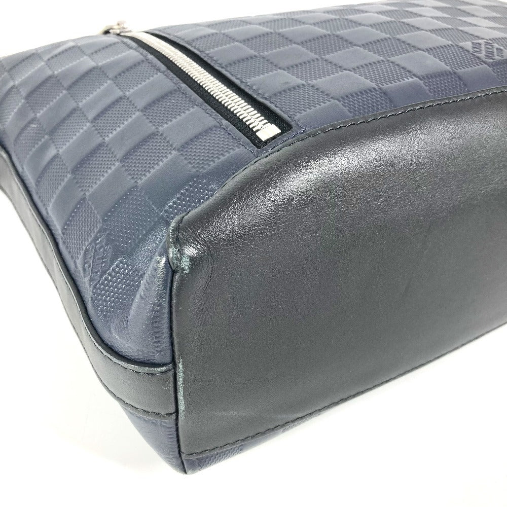 LOUIS VUITTON Shoulder Bag N42416 Damier Anfini Leather Navy Damier Anfini Discovery Messenger PM