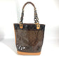 LOUIS VUITTON Shoulder Bag M92501 Monogram Plastics/Nubuck Leather Brown Monogram Plastics Cabas Ambre MM