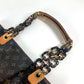 LOUIS VUITTON Shoulder Bag M92501 Monogram Plastics/Nubuck Leather Brown Monogram Plastics Cabas Ambre MM