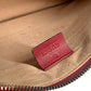 GUCCI Clutch bag 476077 leather Red BEE Bee Border Pearl Rhinestone