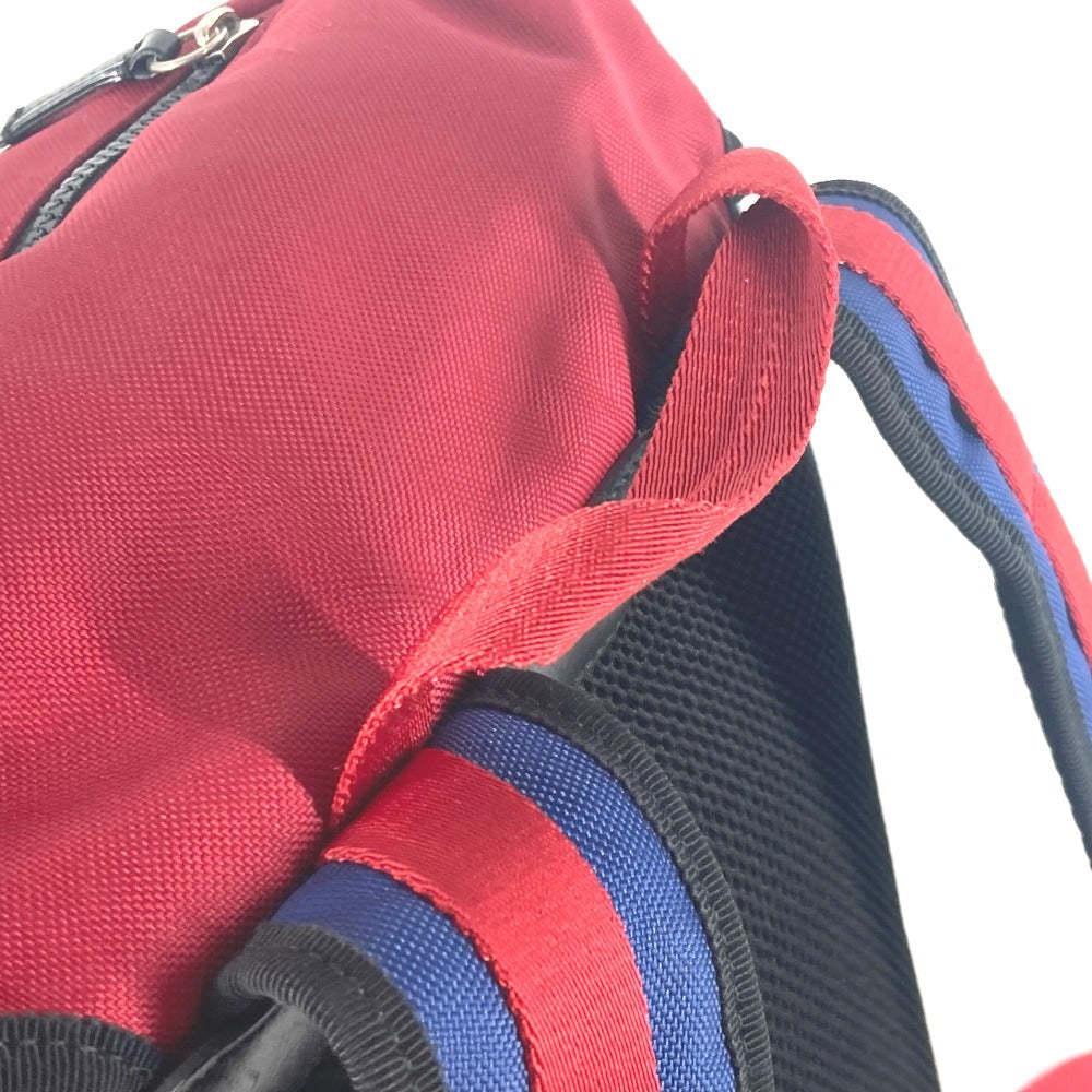 GUCCI Backpack 429037 Nylon canvas Red Taiga head Techno logo Sherry line Web line