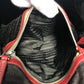 PRADA Shoulder Bag Leather / canvas Red logo
