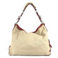 PRADA Shoulder Bag Leather / canvas Red logo