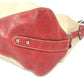 PRADA Shoulder Bag Leather / canvas Red logo