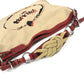 PRADA Shoulder Bag Leather / canvas Red logo