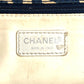 CHANEL Tote Bag canvas Navy Bysy line logo