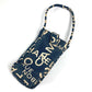 CHANEL Tote Bag canvas Navy Bysy line logo