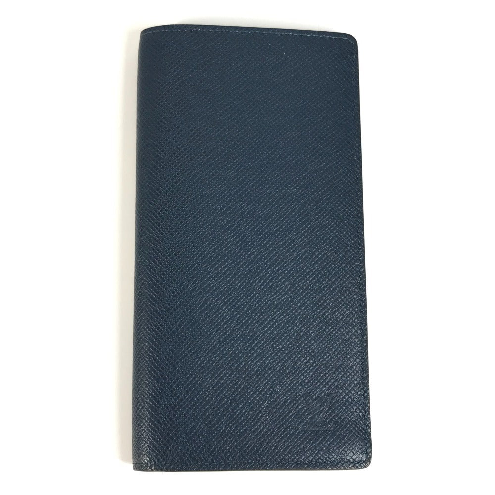 LOUIS VUITTON Long Wallet Purse M33404 Taiga Leather Navy Taiga Portefeuille Ron