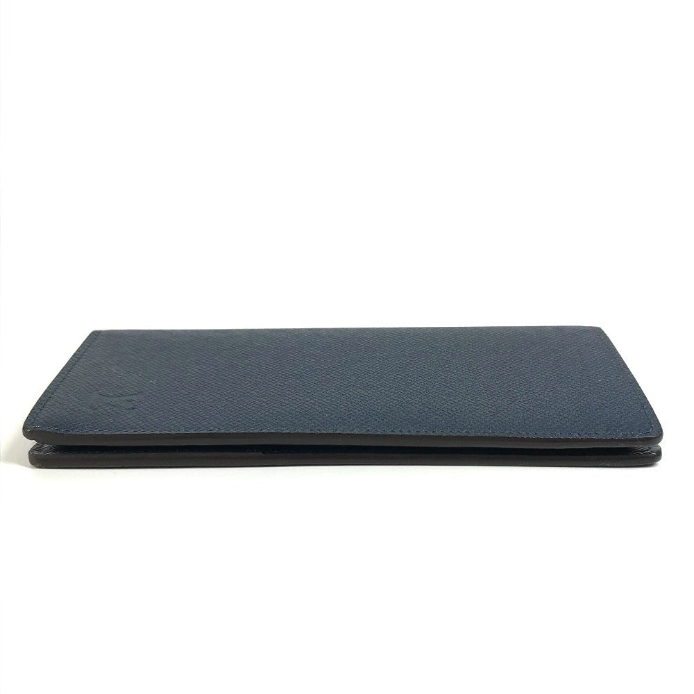 LOUIS VUITTON Long Wallet Purse M33404 Taiga Leather Navy Taiga Portefeuille Ron