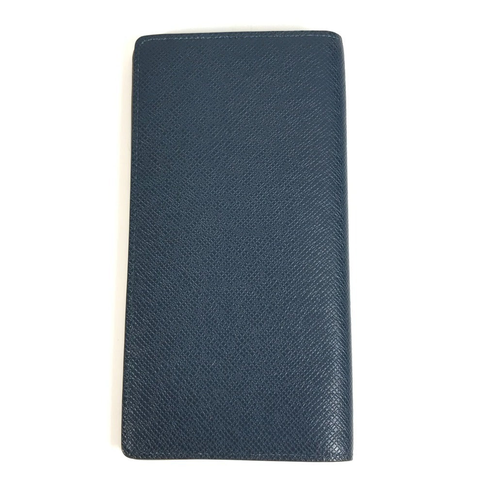 LOUIS VUITTON Long Wallet Purse M33404 Taiga Leather Navy Taiga Portefeuille Ron