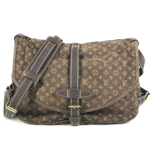 LOUIS VUITTON Shoulder Bag M95227 Monogram Mini-LinCanvas Brown Monogram mini run Saumur 30