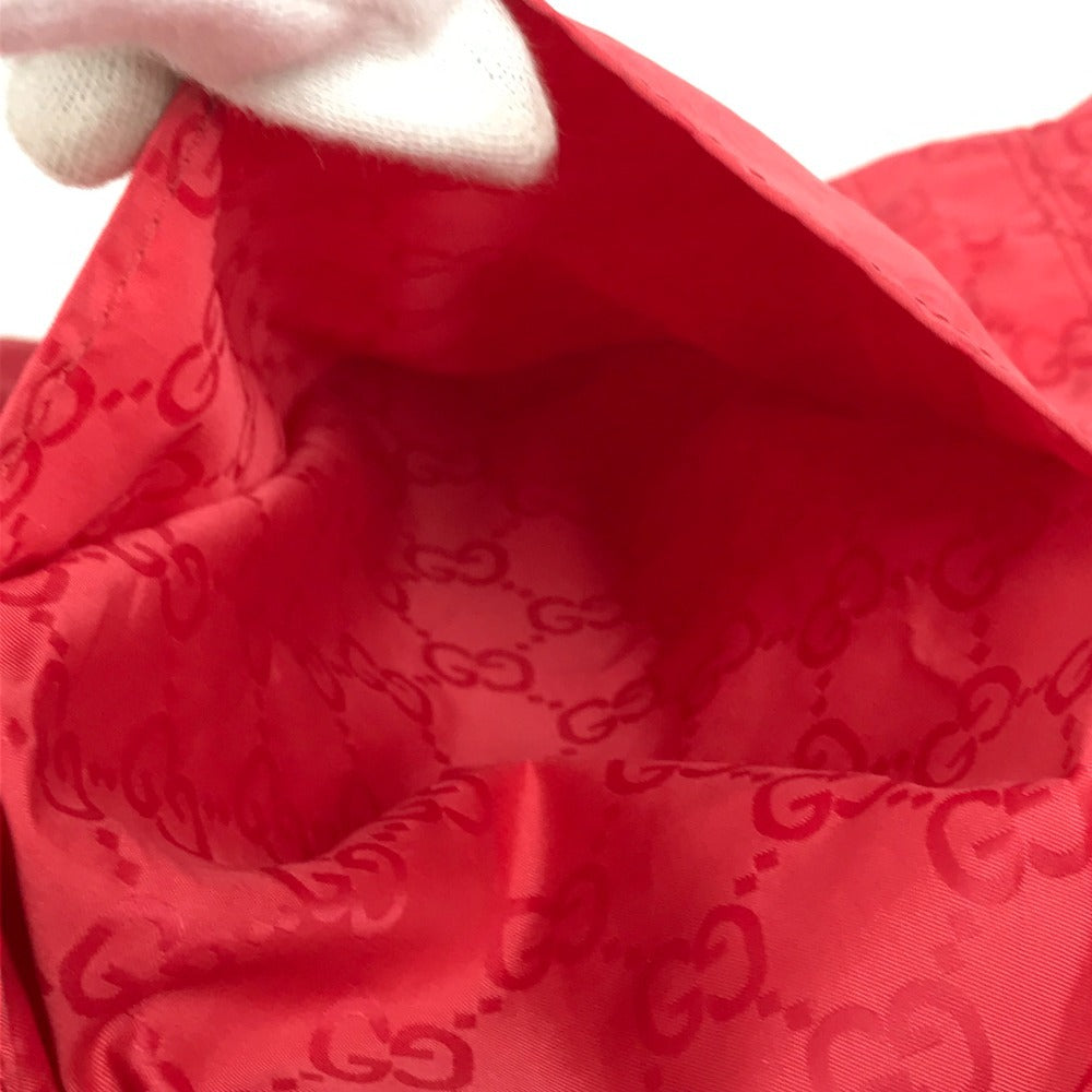 GUCCI Shoulder Bag 223669 Nylon Red GG Teddy Bear Eco Bag