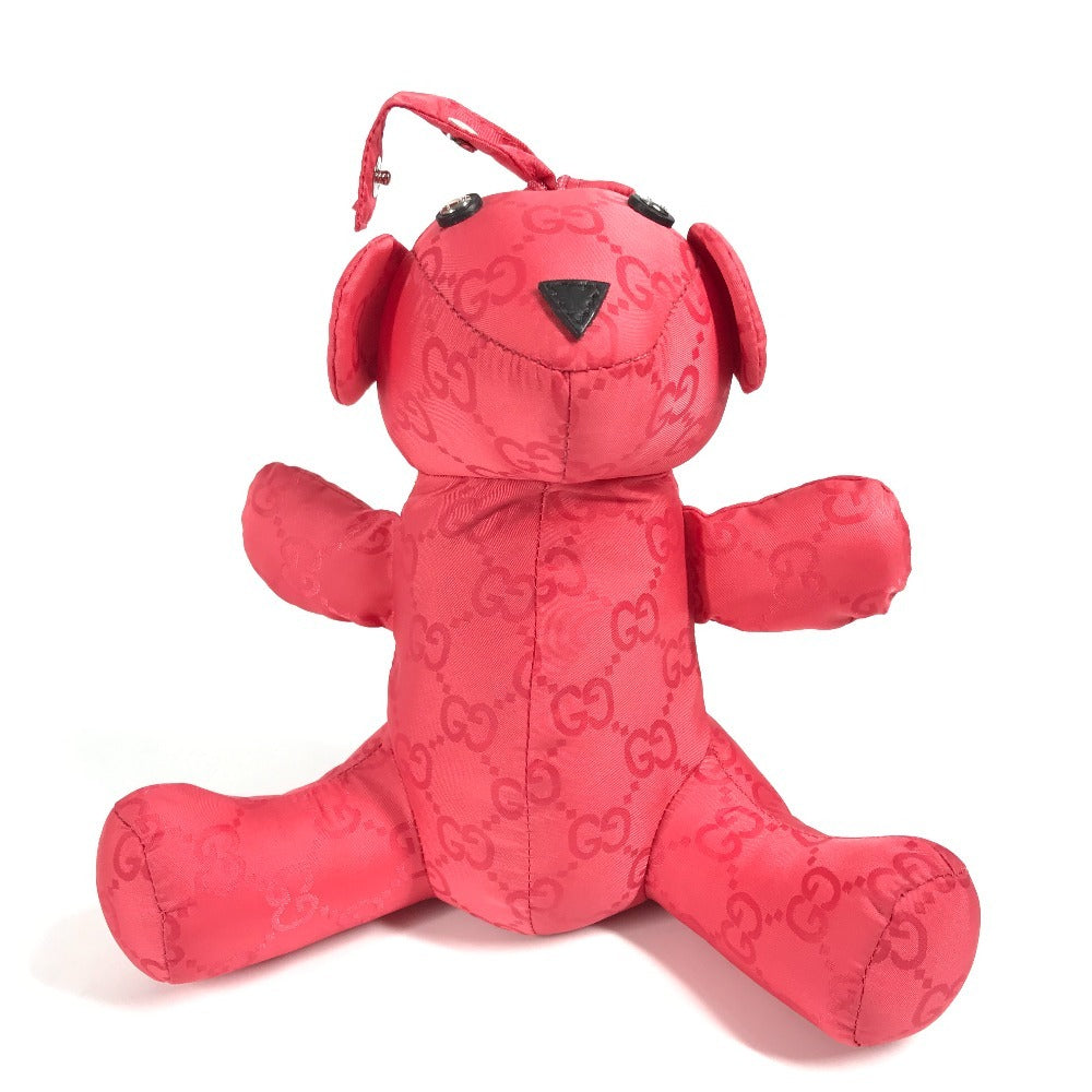 GUCCI Shoulder Bag 223669 Nylon Red GG Teddy Bear Eco Bag