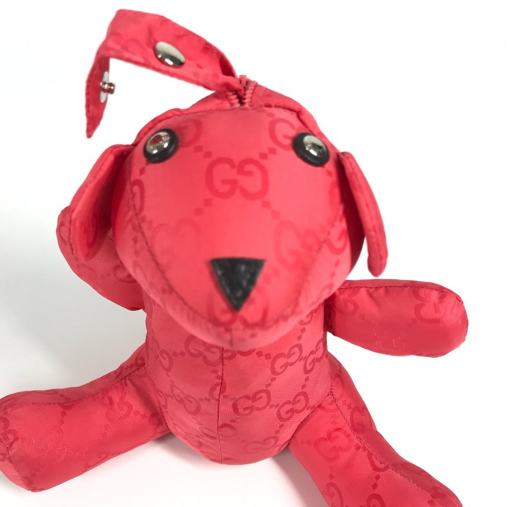 GUCCI Shoulder Bag 223669 Nylon Red GG Teddy Bear Eco Bag