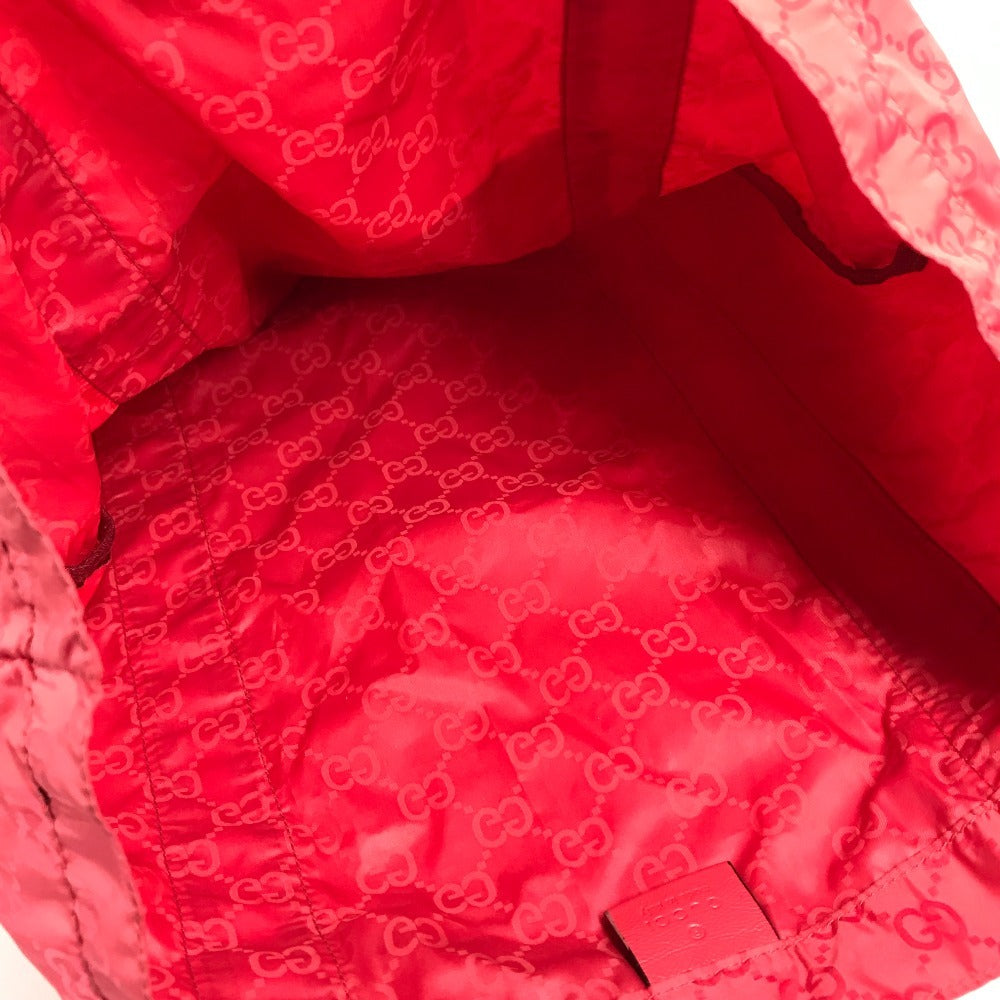 GUCCI Shoulder Bag 223669 Nylon Red GG Teddy Bear Eco Bag