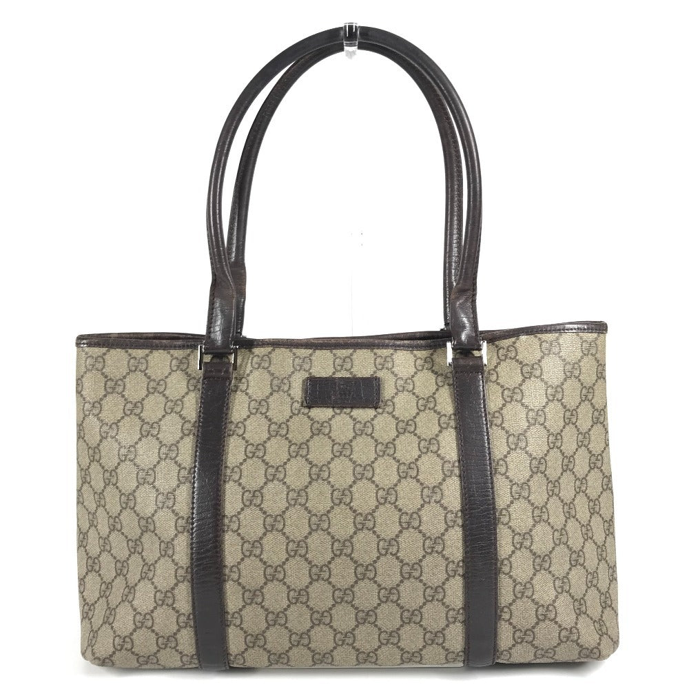 GUCCI Shoulder Bag 114595 GG Supreme canvas, leather beige Monogram GG Supreme