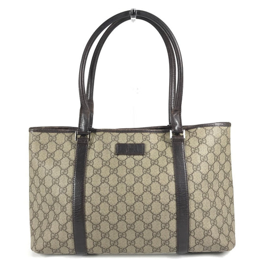 GUCCI Shoulder Bag 114595 GG Supreme canvas, leather beige Monogram GG Supreme