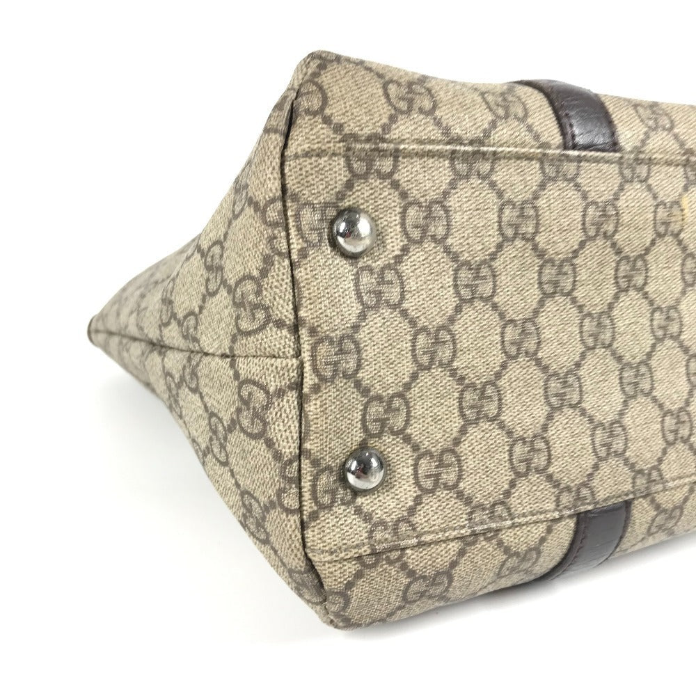 GUCCI Shoulder Bag 114595 GG Supreme canvas, leather beige Monogram GG Supreme