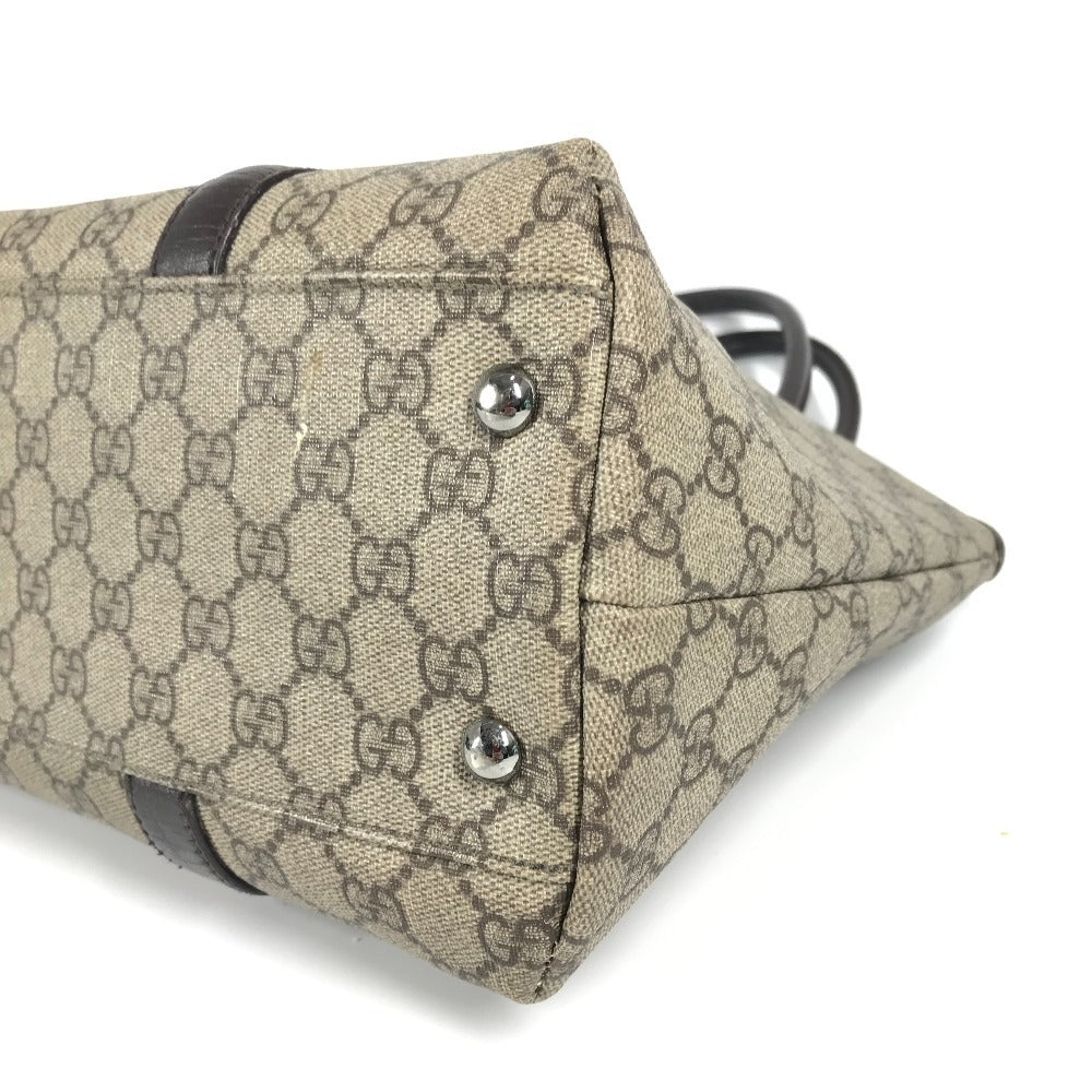 GUCCI Shoulder Bag 114595 GG Supreme canvas, leather beige Monogram GG Supreme
