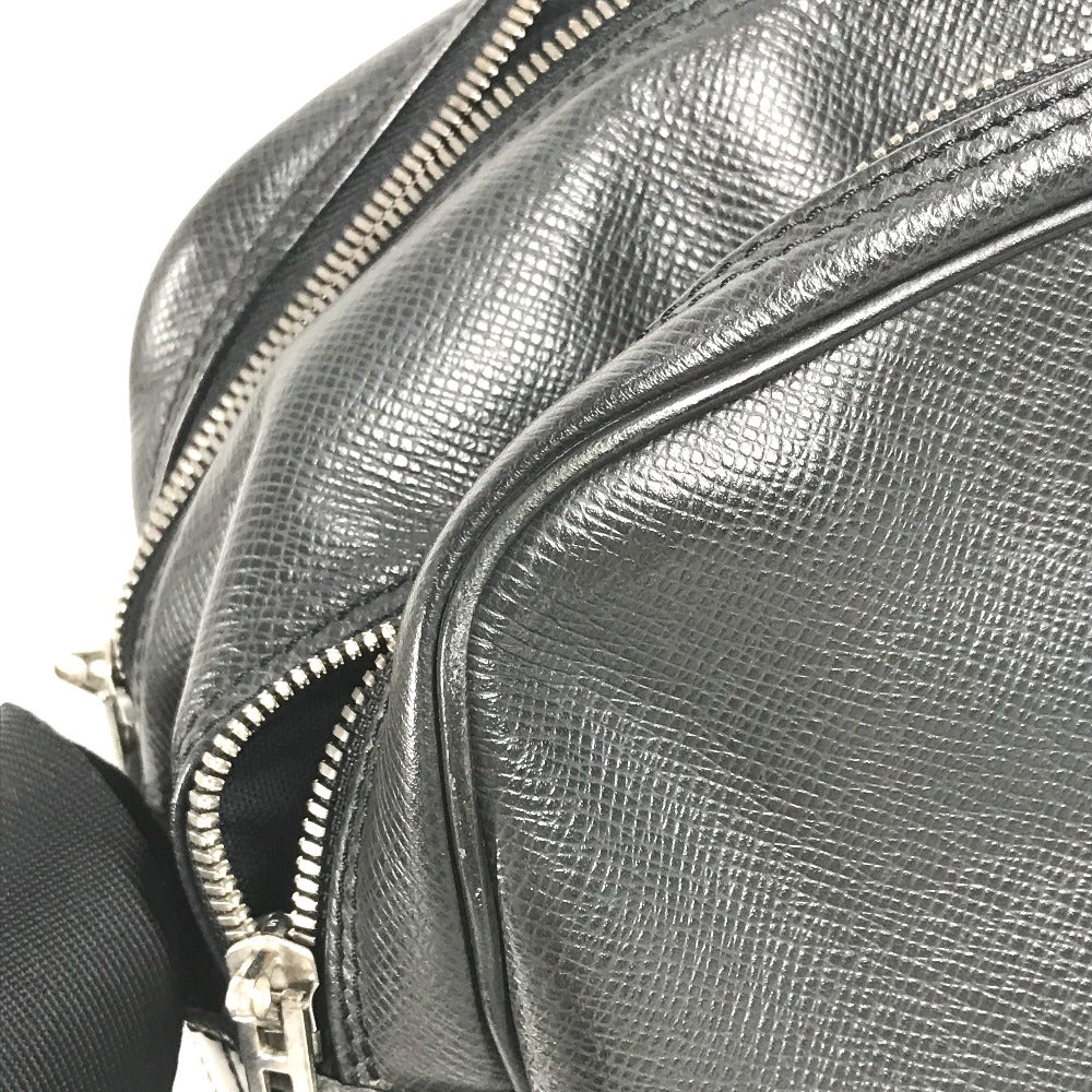 LOUIS VUITTON Shoulder Bag M30152 Taiga Leather black Taiga Reporter PM Reporter PM