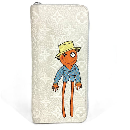 LOUIS VUITTON Long Wallet Purse M80337 Taurillon Clemence Maurice white LV friend Zippy Wallet Vertical