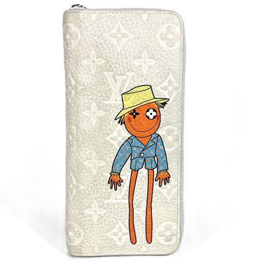 LOUIS VUITTON Long Wallet Purse M80337 Taurillon Clemence Maurice white LV friend Zippy Wallet Vertical