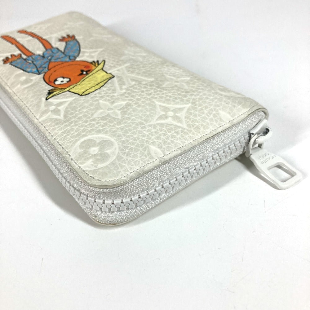 LOUIS VUITTON Long Wallet Purse M80337 Taurillon Clemence Maurice white LV friend Zippy Wallet Vertical
