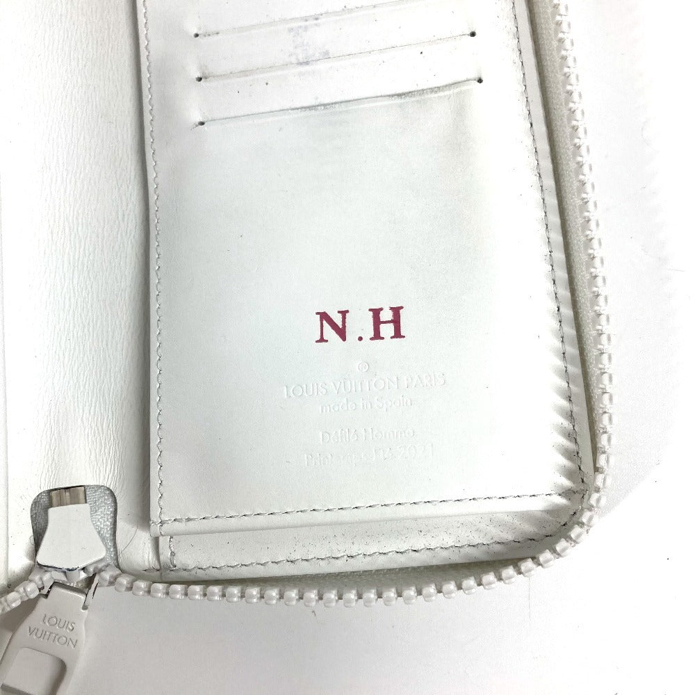LOUIS VUITTON Long Wallet Purse M80337 Taurillon Clemence Maurice white LV friend Zippy Wallet Vertical