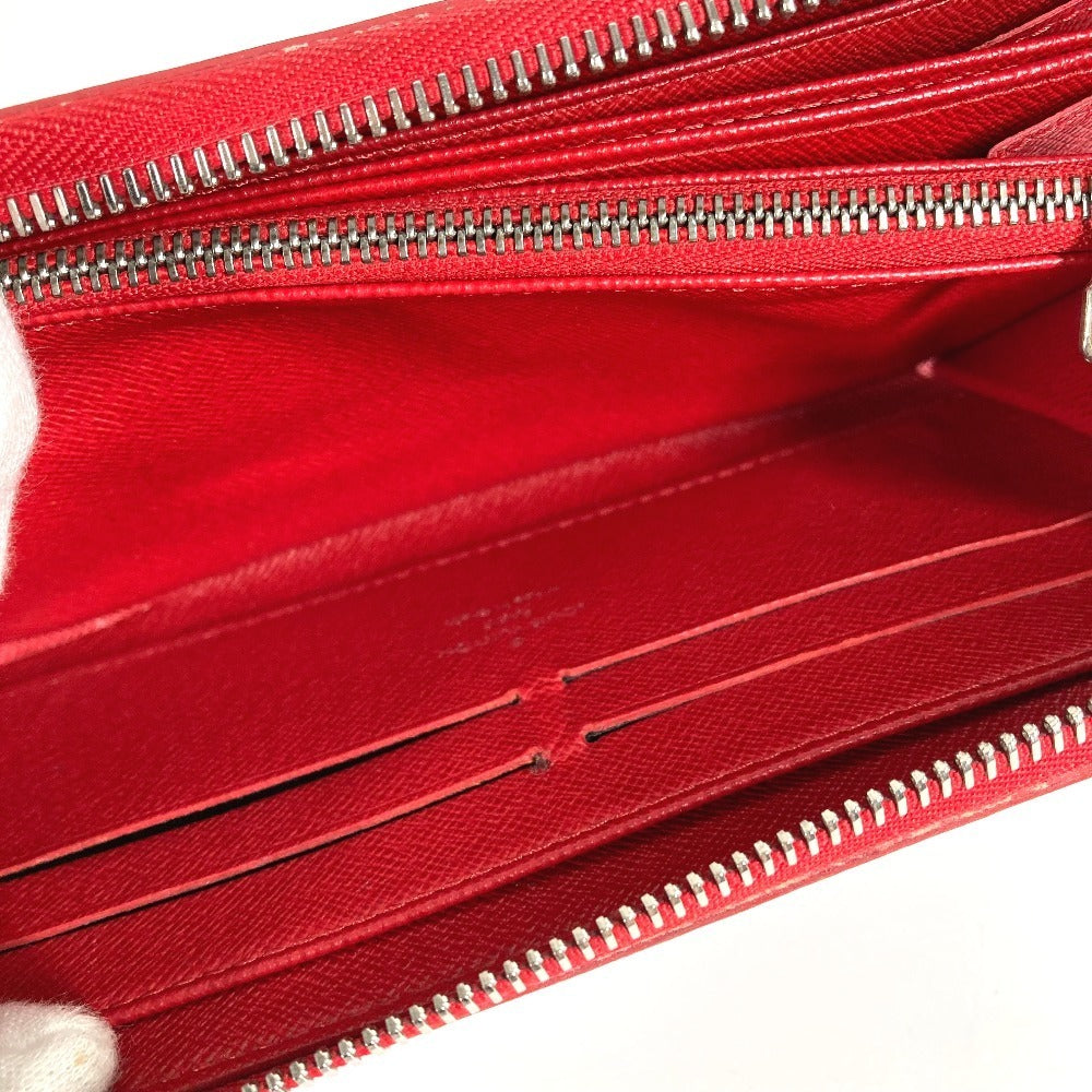 LOUIS VUITTON Long Wallet Purse M6007E Epi Leather Red Epi Zippy wallet