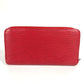 LOUIS VUITTON Long Wallet Purse M6007E Epi Leather Red Epi Zippy wallet