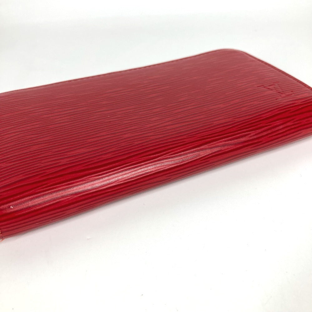 LOUIS VUITTON Long Wallet Purse M6007E Epi Leather Red Epi Zippy wallet
