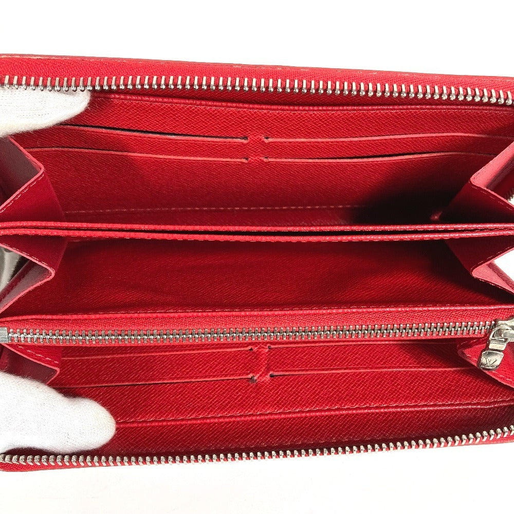 LOUIS VUITTON Long Wallet Purse M6007E Epi Leather Red Epi Zippy wallet