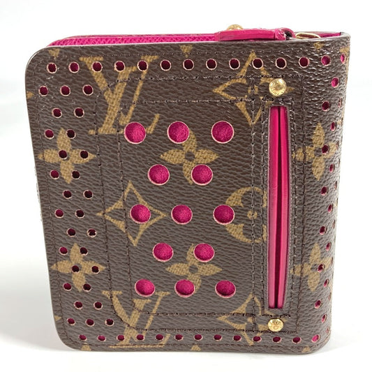 LOUIS VUITTON Folded wallet M95188 Monogram canvas pink Monogram Perfo Compact zip