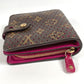 LOUIS VUITTON Folded wallet M95188 Monogram canvas pink Monogram Perfo Compact zip