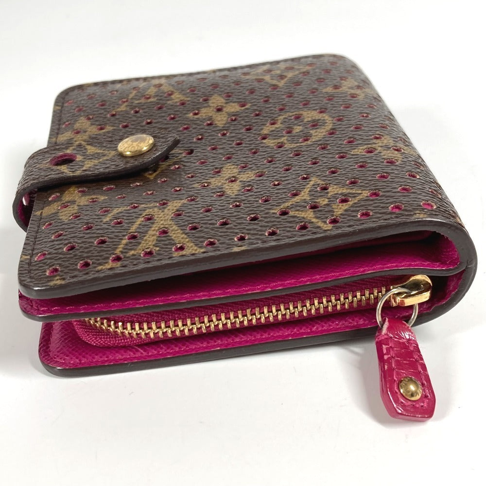 LOUIS VUITTON Folded wallet M95188 Monogram canvas pink Monogram Perfo Compact zip