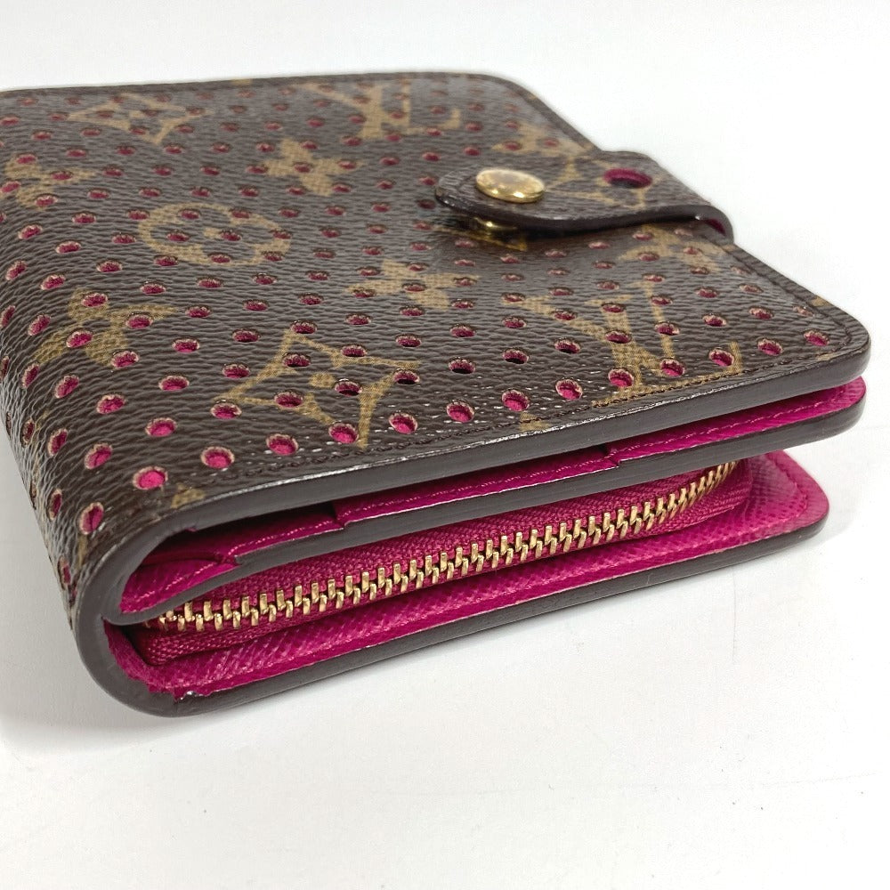 LOUIS VUITTON Folded wallet M95188 Monogram canvas pink Monogram Perfo Compact zip