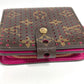 LOUIS VUITTON Folded wallet M95188 Monogram canvas pink Monogram Perfo Compact zip