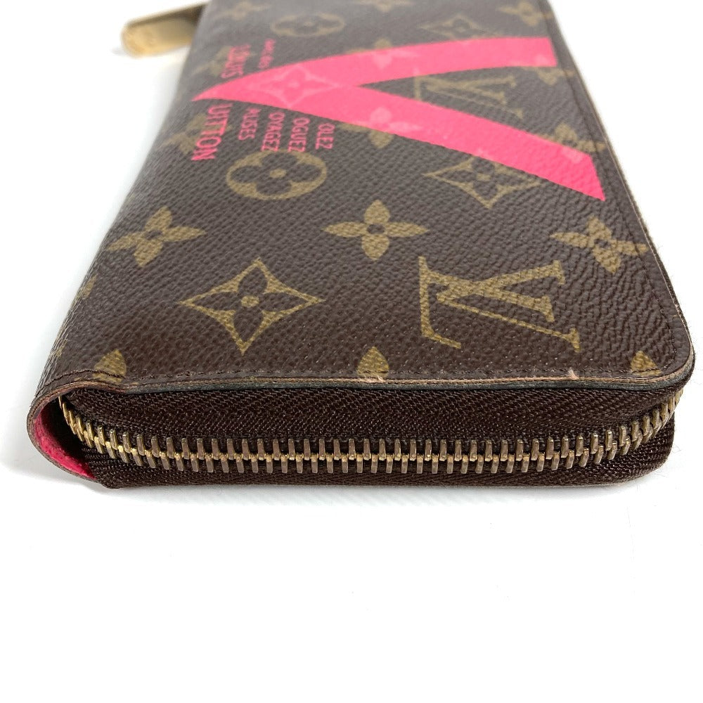 LOUIS VUITTON Long Wallet Purse M60936 Monogram canvas Brown Monogram V motif Zippy wallet